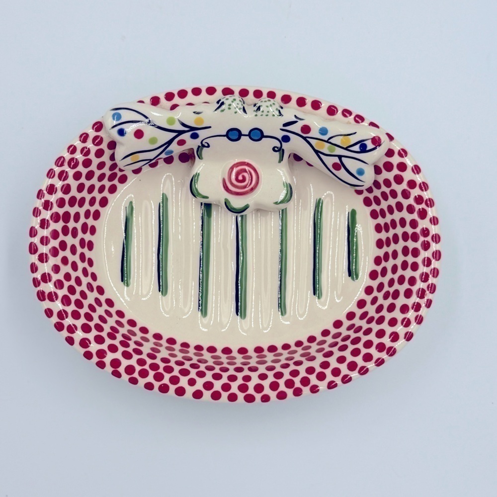 Caffco Simply Christmas Collection Ceramic Reindeer Soap-dish Mandy Bagwell - Picture 8 of 8